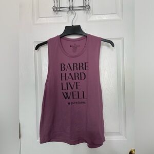 Pure Barre “Barre Hard, Live Well” Tank Top (M)